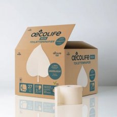 Oecolife - Milieuvriendelijk toiletpapier - ONGEBLEEKT - Bulkverpakking 27 rollen