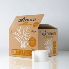 Oecolife - Milieuvriendelijk toiletpapier - STRO - Bulkverpakking 27 rollen