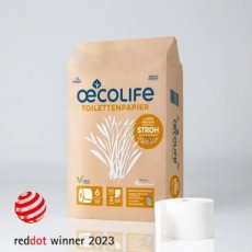 Oecolife - Milieuvriendelijk toiletpapier - STRO - 6 rollen